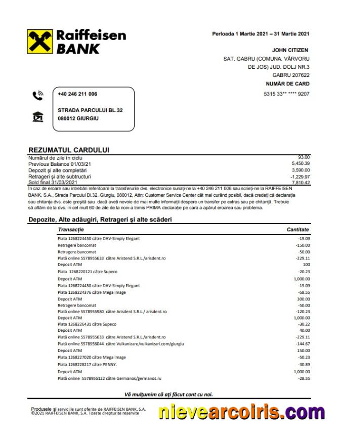 Romania Raiffeisen Bank in Romanian language